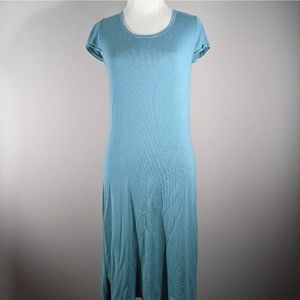 Magnolia Grace Teal Green Sienna Sweater Knit Dress Women's Size S